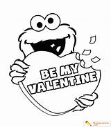 Coloring Valentine Pages Elmo Kids Sheet Happy Celebrating sketch template