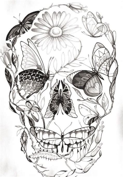butterfly skull skull art tattoos skull