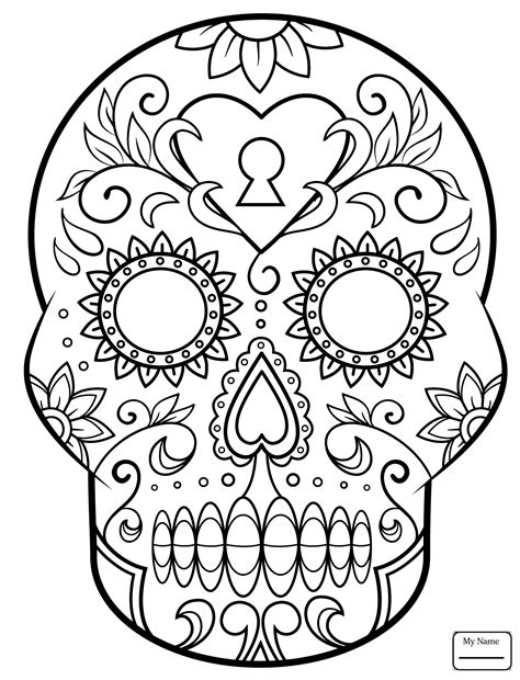 girly skull coloring pages  getdrawings
