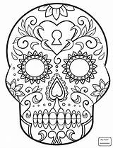 Skull Coloring Pages Girly Dead Girl Getdrawings sketch template
