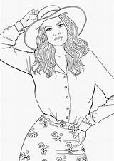 Coloring Woman Pages Colouring Fashion Book Detailed Kids Cute sketch template