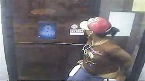 black woman peeing in public and caught on security cam