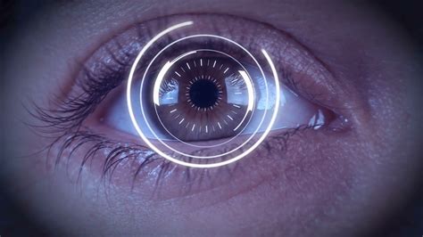 close   high tech cyber eye  zoom  eye  black stock video footage storyblocks