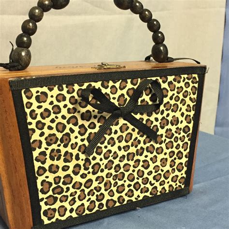 cigar box purse afuente cigar box wooden handbag animal etsy