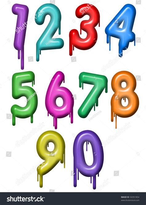colorful numbers stock photo  shutterstock