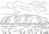 Coloring Uluru Rock Ayers Pages Drawing Printable Template Drawings Sketch 1186 16kb Dot sketch template