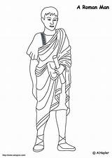 Roman Coloring Man Julius Caesar Pages Rome Era Ancient Edupics Clipart Romeinen Printable sketch template