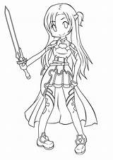 Asuna Sao Lineart Yuuki Deviantart Drawings sketch template