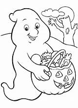 Coloring Ghost Pages Halloween Printable sketch template