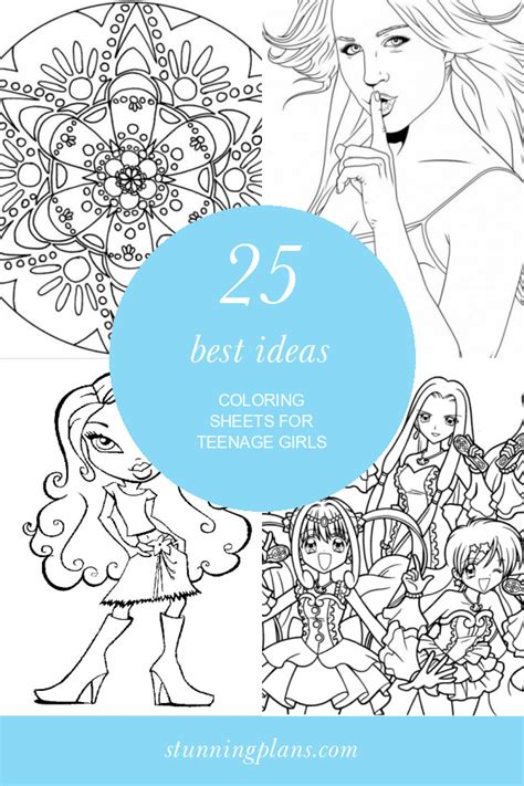 ideas coloring sheets  teenage girls home family style