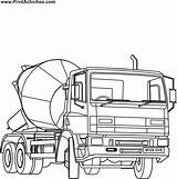 Coloring Cement Mixer Truck Pages Colouring Printable Clipart Coloringpages Gif Crane Kids Library Sketch Transportation Index Template Popular Coloringhome sketch template