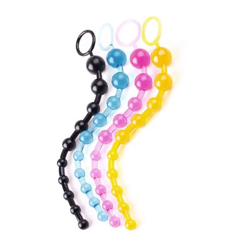 Beads Medical Plastic Anal Plug Butt Plug 4 Colors In Anal Sex Toys