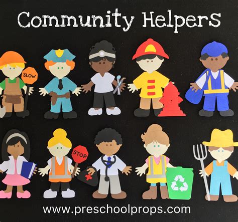 community helpers felt flannel board puppet set  literacy