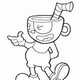 Cuphead Mugman Bettercoloring Xbox Devil sketch template