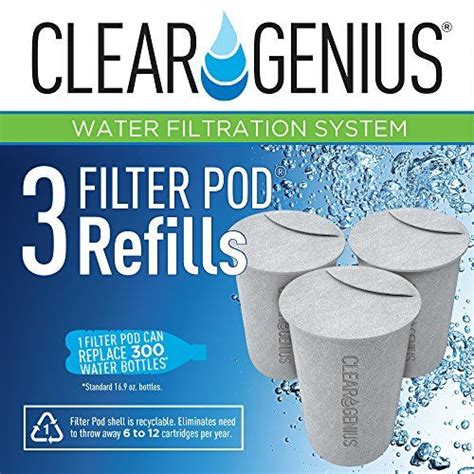 Clear Genius Filter Pod Refills Pack 3 Sr 3 Includes 3 Filter Pod