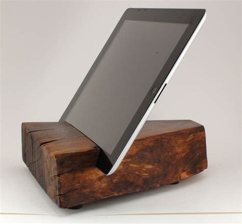 reclaimed wooden ipad stand omg wood ipad stand linseed oil beeswax country house