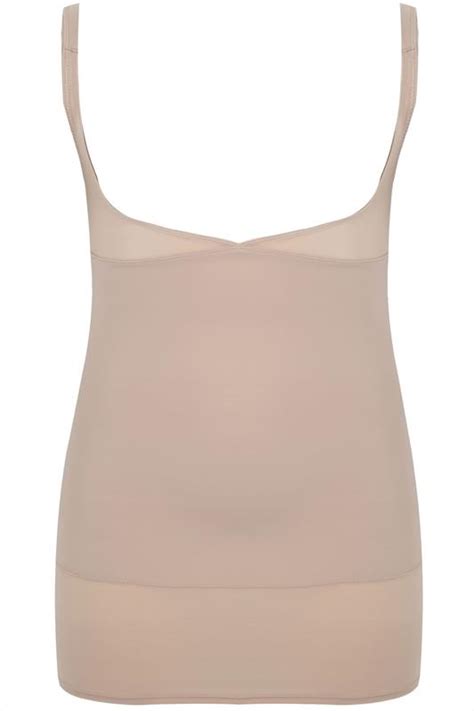 Nude Underbra Smoothing Slip Dress With Firm Control Plus