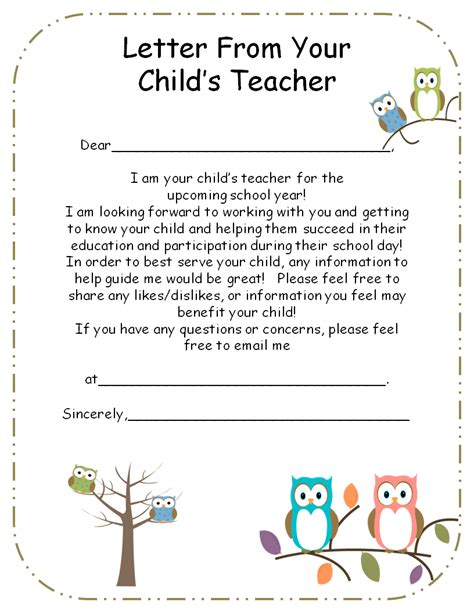 letter  teacher  parents editable initials parents  teacher
