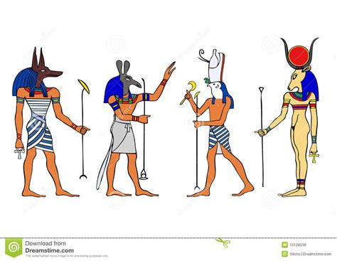 Egyptian Gods And Goddess Royalty Free Stock Images