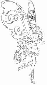 Barbie Coloring Pages Girls Princess Friends Fantasy sketch template