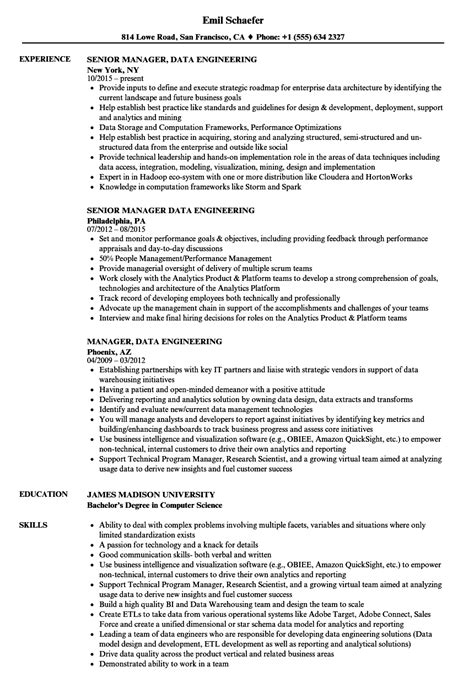 data engineer resume sample