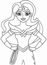Super Wonder Woman Coloring Hero Print Printable High Fun sketch template