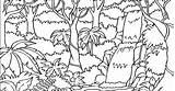 Rainforest Hutan Kartun Rimba Duinia Animasi Duniakartunmu Mewarnai Sumber sketch template
