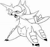 Coloring Pages Pokemon Samurott Dewott Drawings Para Colorear Pokémon Color Dibujo sketch template