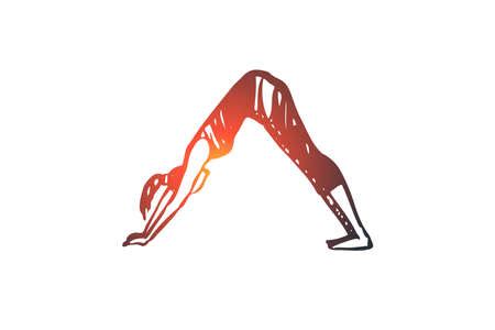 vector  arch yoga exercise pose id royalty