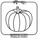 Coloring Pumpkin Vegetables Pages Easy Toddlers Simple Medium Print Printable sketch template