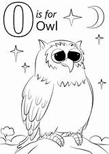 Letter Coloring Pages Owl Printable Preschool Alphabet Template Adult Sheets Kids Owls Supercoloring Letters Templates Drawing Halloween Words Categories Choose sketch template