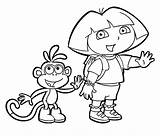 Dora Explorer Coloring Pages Print Printable Color Getcolorings sketch template