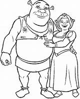 Shrek Fiona Coloring Pages Ogre Characters Princess Printable Disney Dance Cartoon Drawing Drawings Previous sketch template