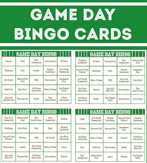 super bowl party games super bowl bingo