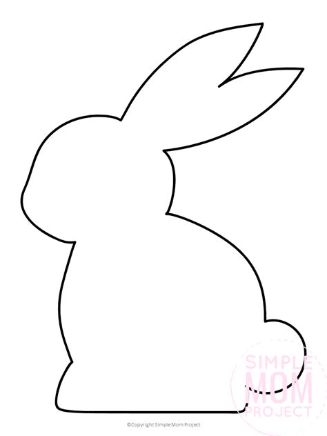 printable easter bunny template silhouettes
