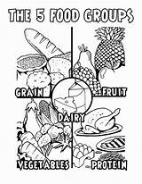 Coloring Pages Health Grains Choices Protein Good Healthy Food Related Color Group Fitness Poker Eating Exercise Preschoolers Foods Colouring Kids sketch template