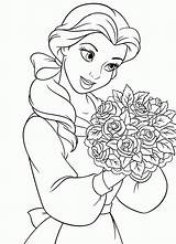 Beast Beauty Coloring Pages Rose sketch template