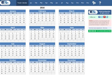calendar  month  individual months excelsupersite