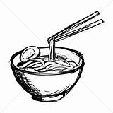 Noodles Bowl Noodle Drawing Soup Vector Coloring Sketch Pages Getdrawings Template sketch template