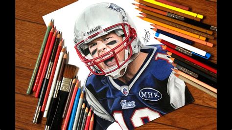 Drawing Tom Brady The New England Patriots Youtube