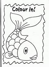 Coloring Fish Rainbow Printable Pre Pages Printables Popular Coloringhome sketch template