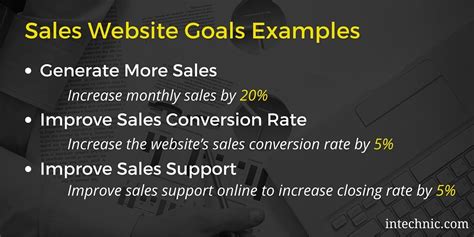 examples  website goals  objectives
