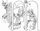 Annunciation Coloring Pages Renaissance Fra Angelico Annonciation Everyday Colouring Christian Color Printable Sheet Getcolorings Franklin Symbolism Getdrawings Put Colorings Elegant sketch template