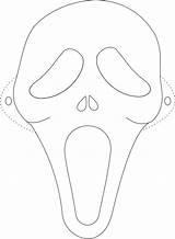 Halloween Coloring Scary Masks Printable Pages Mask Face Ghost Library Clipart sketch template