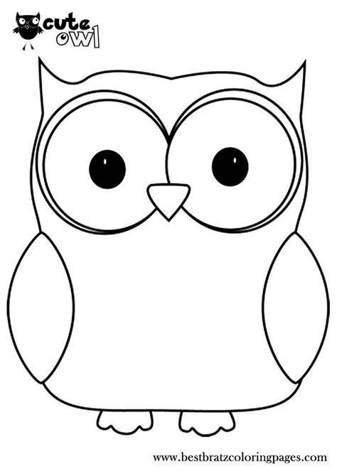 simple  printable owl template tank colouring pages