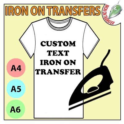 personalised custom iron   shirt transfer quality print