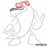 Sonic Crocodile Draw Vector Hedgehog Step Games Sketchok sketch template
