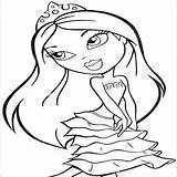 Bratz Coloring Pages Doll Baby Kids Dolls Drawings Printable Cloe Popular Library Clipart Coloringhome Cartoons sketch template