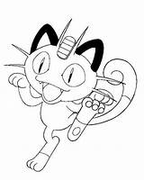 Meowth Kids Colorir Pikachu Blogx Descargar sketch template