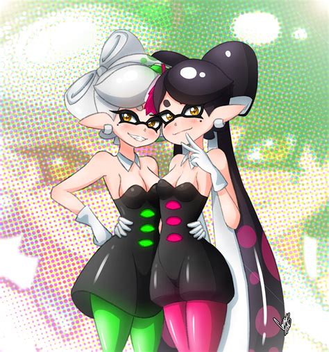 squid sisters fanart [oc] splatoon